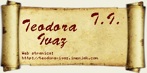 Teodora Ivaz vizit kartica
